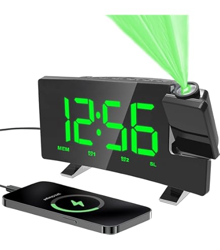 Amazon.co.jp: EVILTO 温湿度計 デジタル投影時計 多機能目覚まし時計